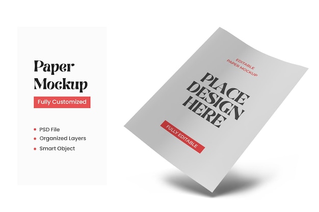 Modello di carta flyer realistico PSD