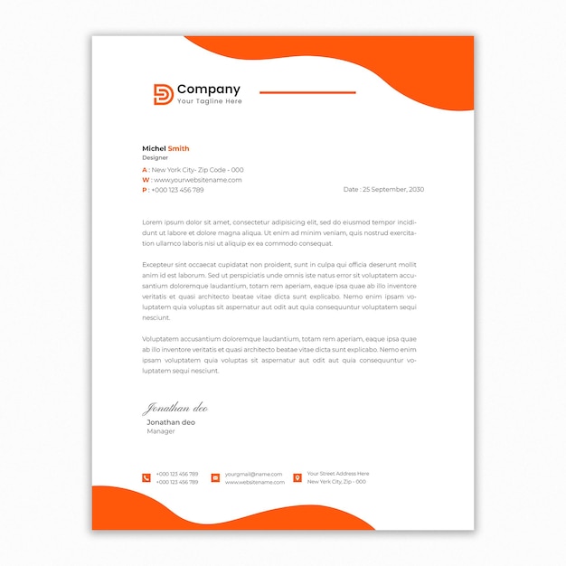 Modello di carta intestata business moderno