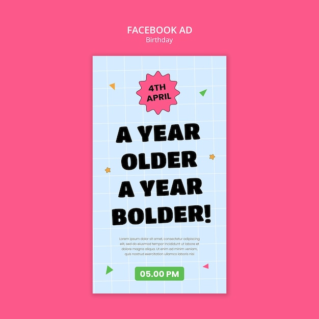 Modello di celebrazione del compleanno