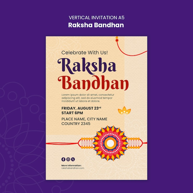Modello di celebrazione dell'evento Raksha bandhan
