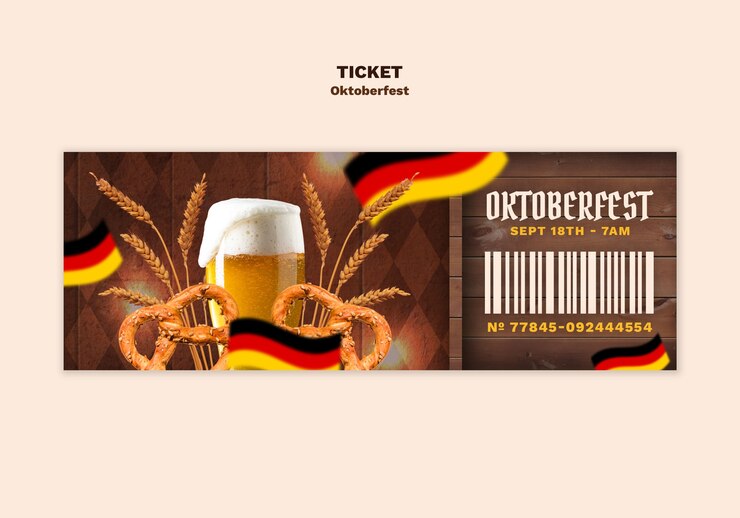 PSD modello di celebrazione dell'oktoberfest