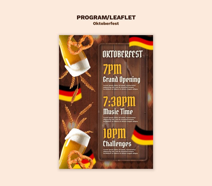 PSD modello di celebrazione dell'oktoberfest
