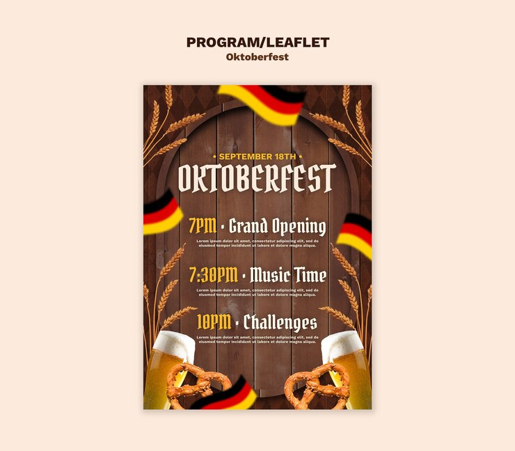 PSD modello di celebrazione dell'oktoberfest