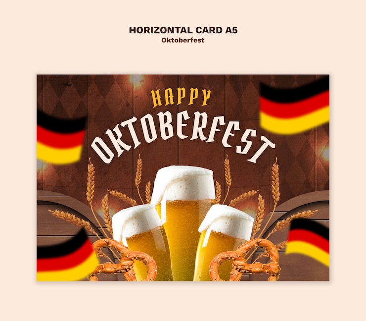 PSD modello di celebrazione dell'oktoberfest