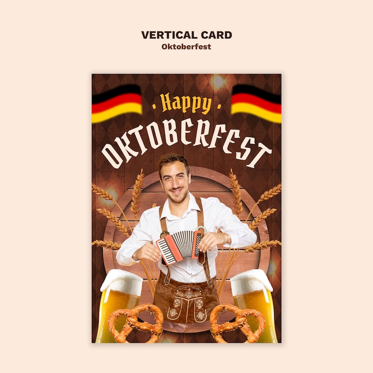 PSD modello di celebrazione dell'oktoberfest