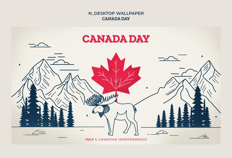 PSD modello di celebrazione della giornata del canada