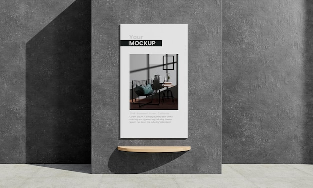 Modello di cemento grigio di poster urbano