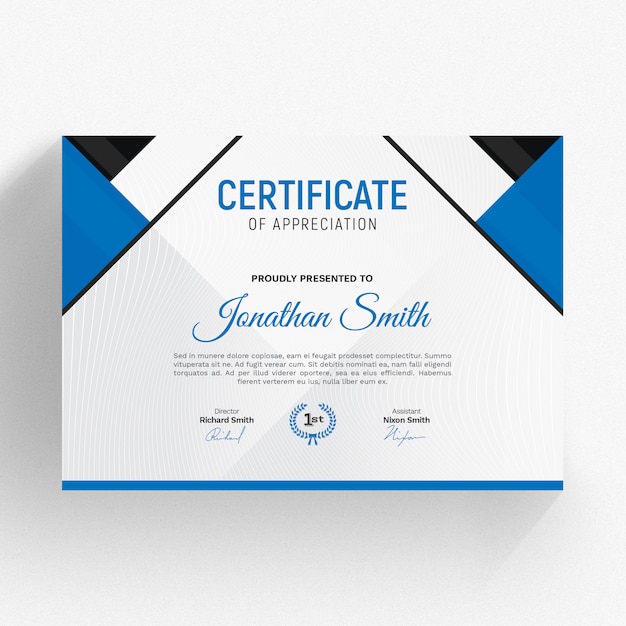Modello di certificato moderno