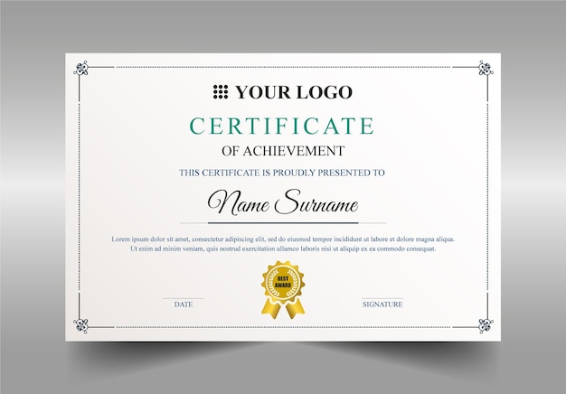 Modello di certificato PSD