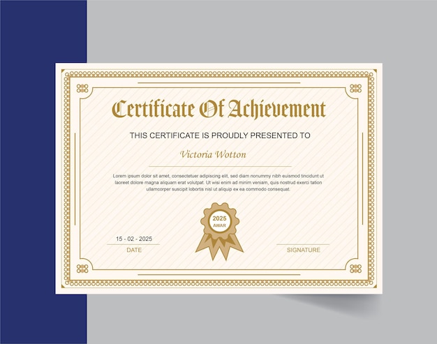 Modello di certificato tradizionale modificabile