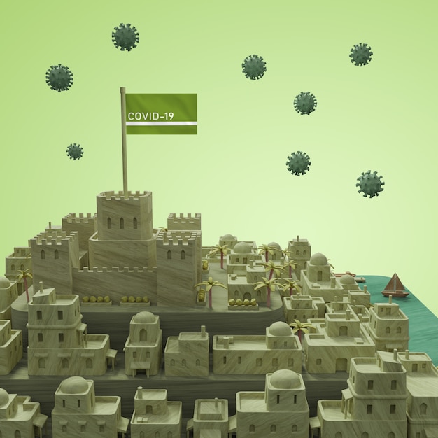 Modello di città di Coronavirus