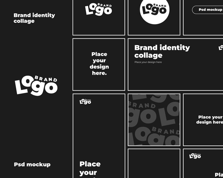 PSD modello di collage di identità del marchio