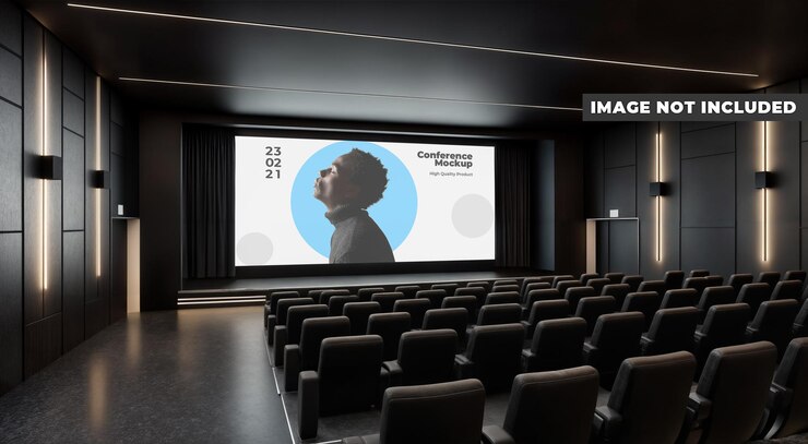 PSD modello di conferenza in una moderna sala teatrale