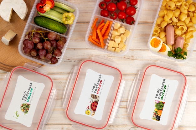 Modello di contenitori per alimenti in plastica
