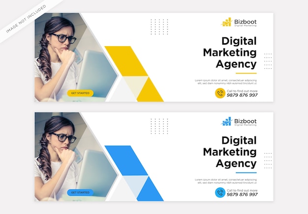 Modello di copertina di Facebook per la promozione del marketing aziendale digitale