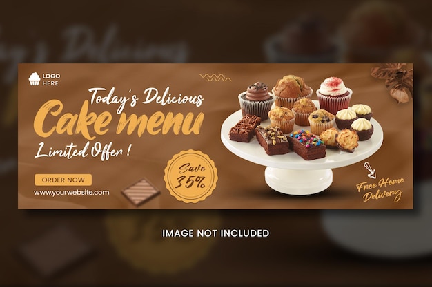 Modello di copertina di Facebook per la vendita di cioccolato