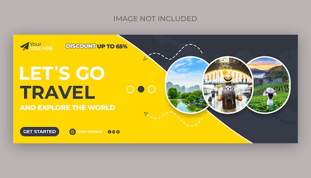Modello di copertina di Facebook per viaggi e turismo