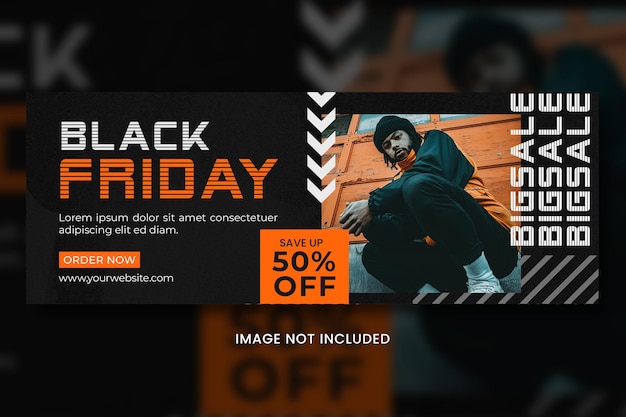 Modello di copertina facebook di vendita del Black Friday