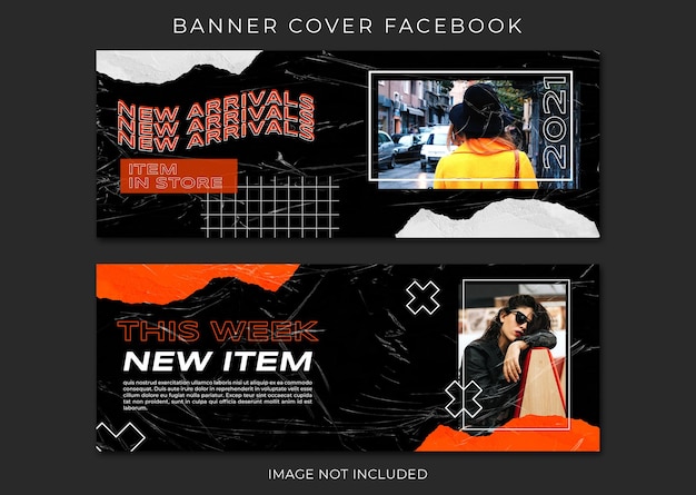 Modello di copertina facebook e banner web Street Fashion