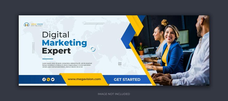 Modello di copertina facebook per social media aziendali di marketing digitale