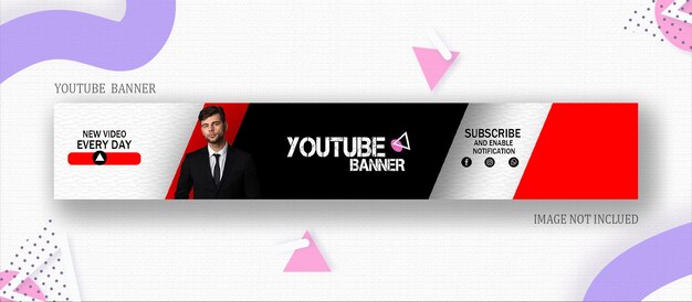 Modello di copertina per banner youtube professionale