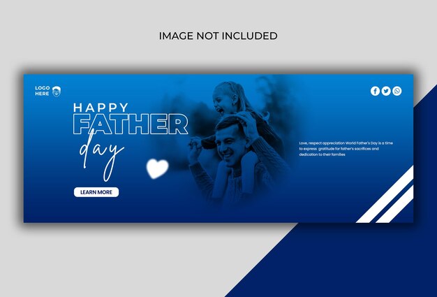 modello di copertina per i social media della Giornata Mondiale dei Padri feliz dia dos pais in portoghese