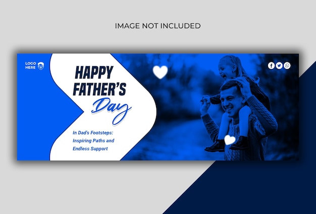 modello di copertina per i social media della Giornata Mondiale dei Padri feliz dia dos pais in portoghese