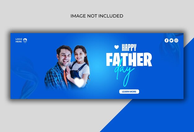 modello di copertina per i social media della Giornata Mondiale dei Padri feliz dia dos pais in portoghese