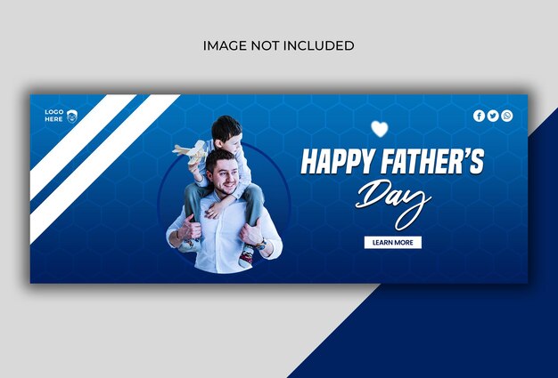 modello di copertina per i social media della Giornata Mondiale dei Padri feliz dia dos pais in portoghese