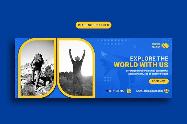 Modello di copertina web Facebook dell'agenzia di viaggi