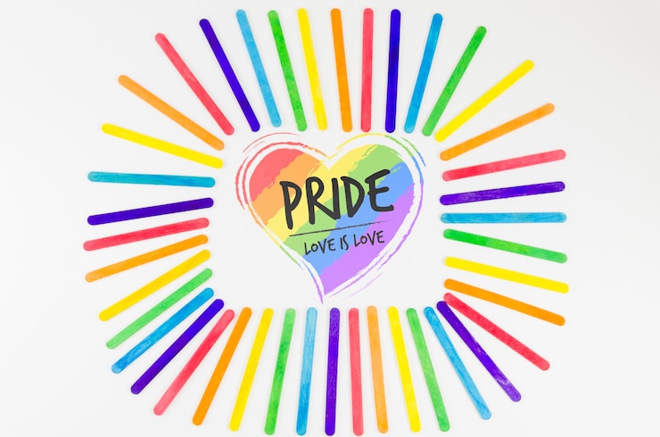 PSD modello di copyspace per il giorno dell'orgoglio lgbt