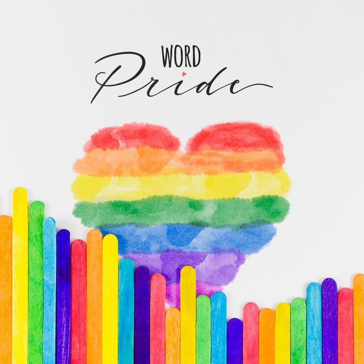 PSD modello di copyspace per il giorno dell'orgoglio lgbt