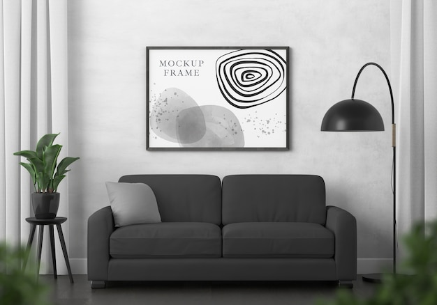 Modello di cornice da parete con decorazioni interne