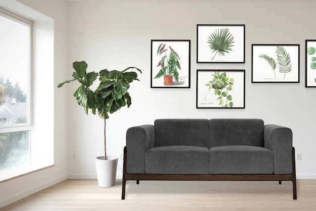 Modello di cornice di decorazione minima psd