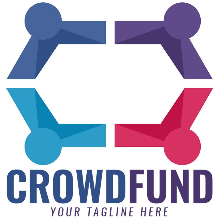 PSD modello di crowdfunding del logo
