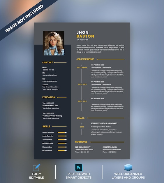 Modello di curriculum vitae aziendale o progettazione di curriculum Vitae