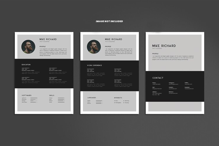 Modello di CV minimo elegante di 3 pagine
