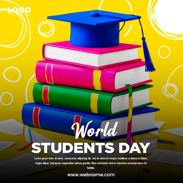 modello di design del banner della Giornata degli Studenti del mondo