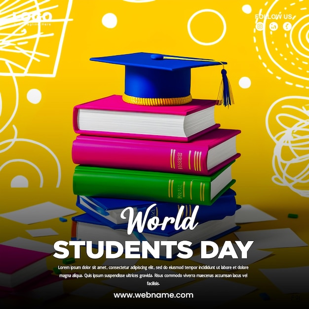 modello di design del banner della Giornata degli Studenti del mondo