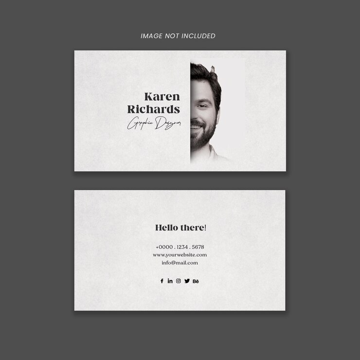 PSD modello di design di biglietti da visita creative e elegante graphic designer