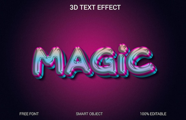 Modello di effetto di testo 3d