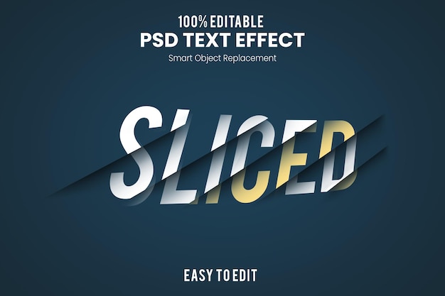 Modello di effetto di testo a fette