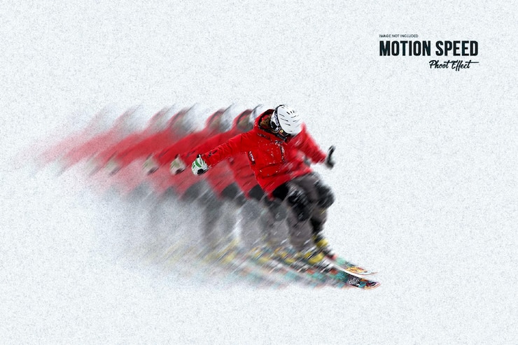 PSD modello di effetto foto con velocità di movimento