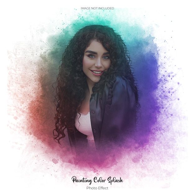 Modello di effetto foto splash colore dipinto