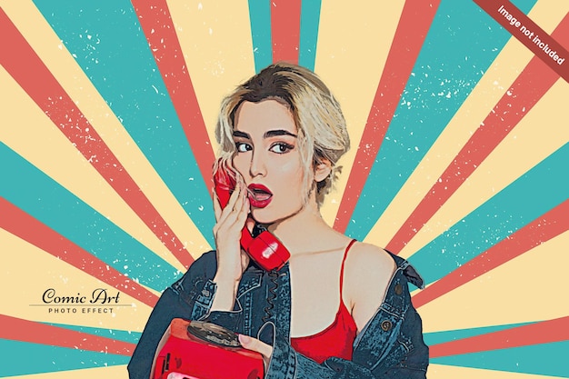 modello di effetto fotografico a effetto comico
