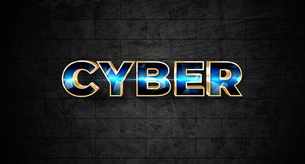 Modello di effetto stile testo cyber