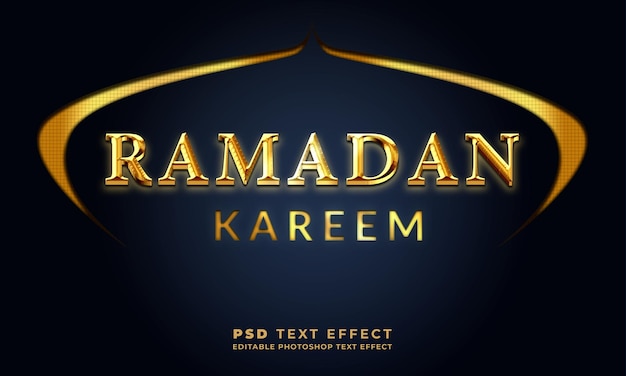 Modello di effetto testo ramadan kareem 3D