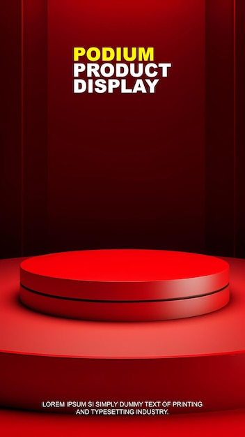 modello di esposizione del prodotto per la presentazione del prodotto dello spettacolo