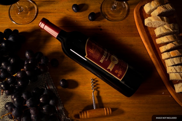 Modello di etichetta della bottiglia di vino