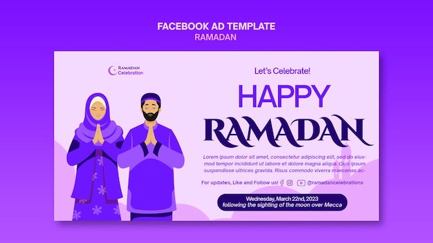 Modello di Facebook per la celebrazione del Ramadan